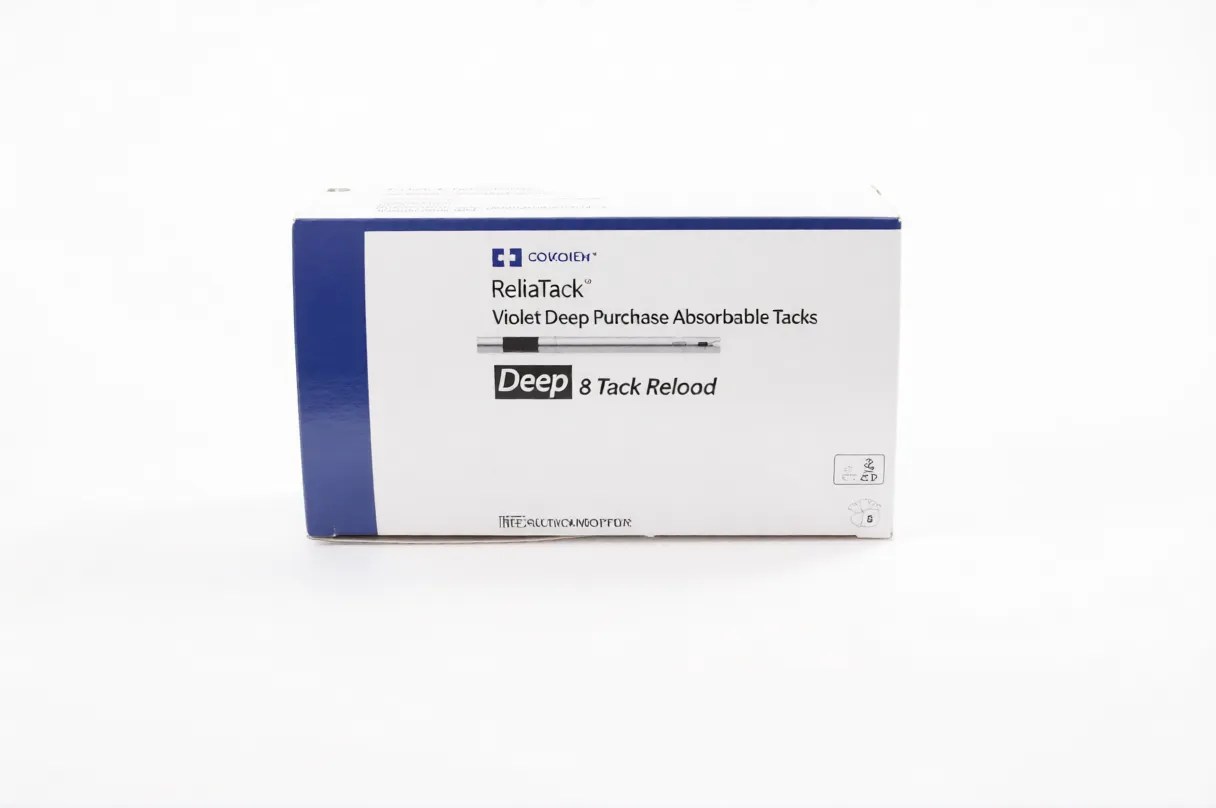 Covidien ReliaTack Violet Deep Purchase Absorbable Tacks, 8 Tack, Box of 6