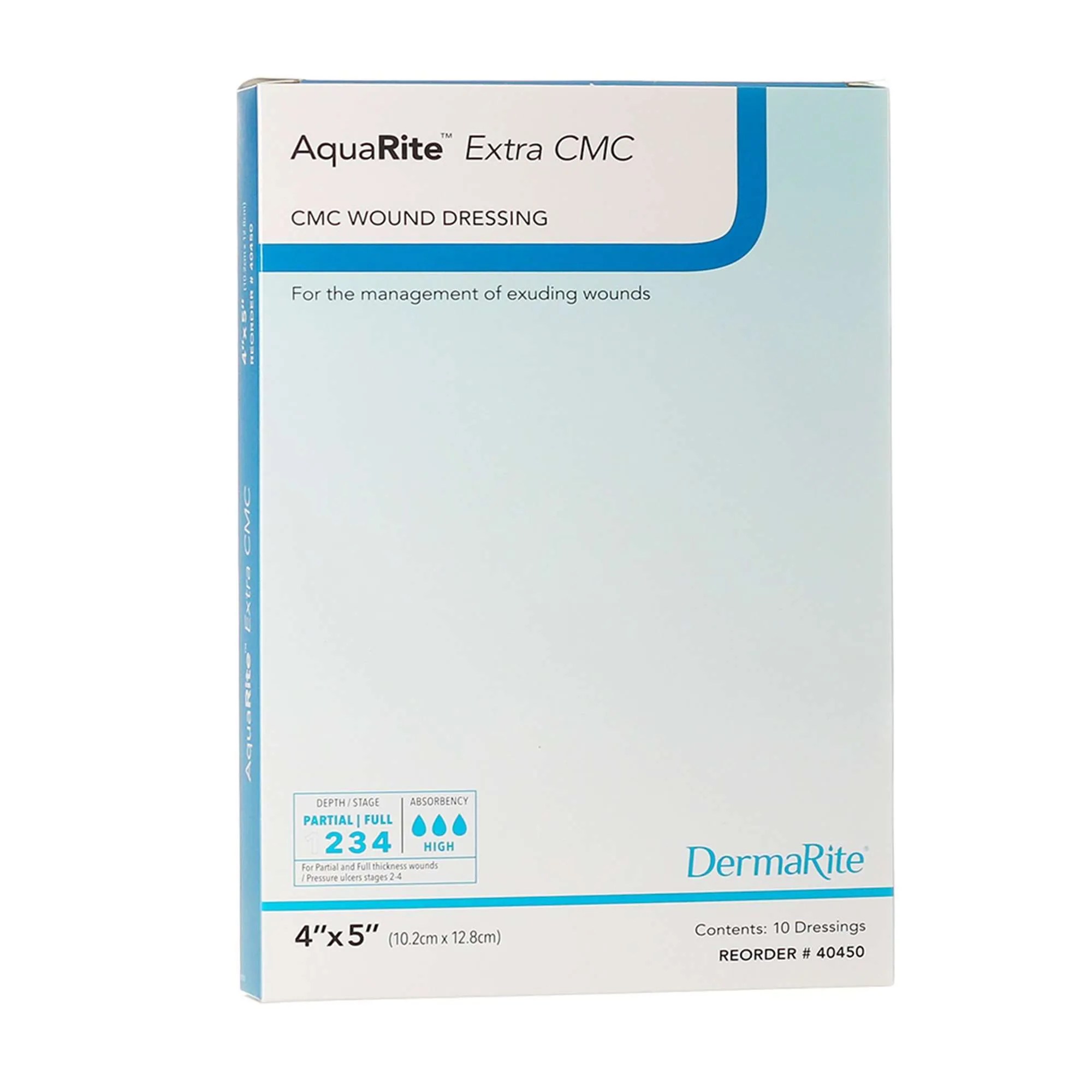 AQUARITE (40450) - EXTRA CMC WOUND DRESSING - 4X5 INCH - BX 10