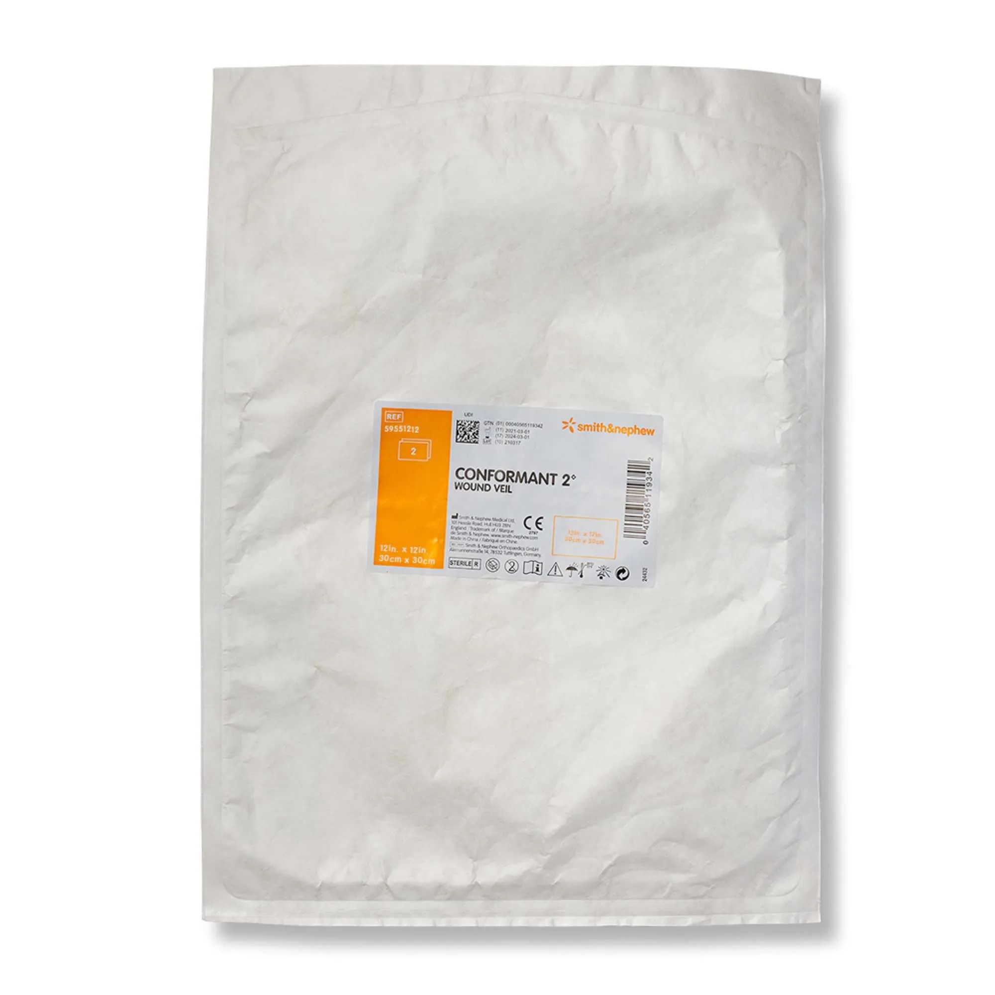Smith and Nephew (59551212) - CONFORMANT 2 - WOUND CONTACT LAYER DRESSING - EXP 10/1/27 - EA - OVERSTOCK