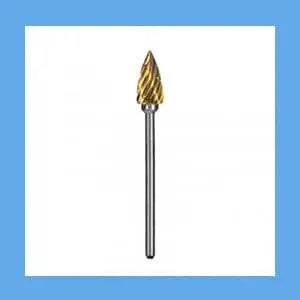 Dedeco Goldies Carbide Bur 63-B, Rounded Cone