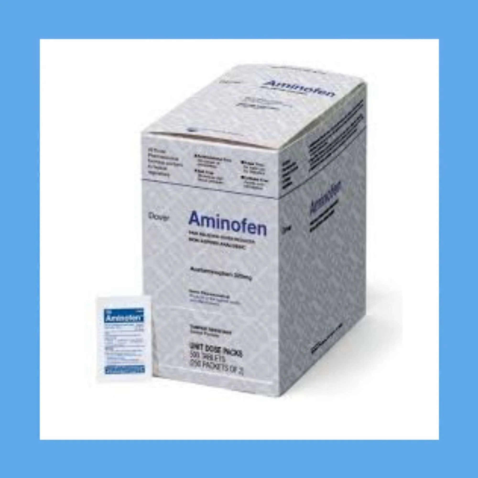 APAP 500 Acetaminophen, 325 mg, Box of 250 Packs of 2
