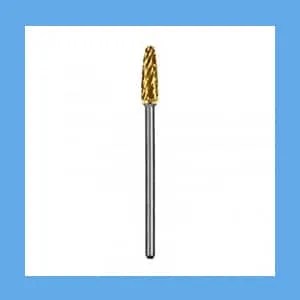 Dedeco Goldies Carbide Bur 47-XC, Rounded Cone Shape