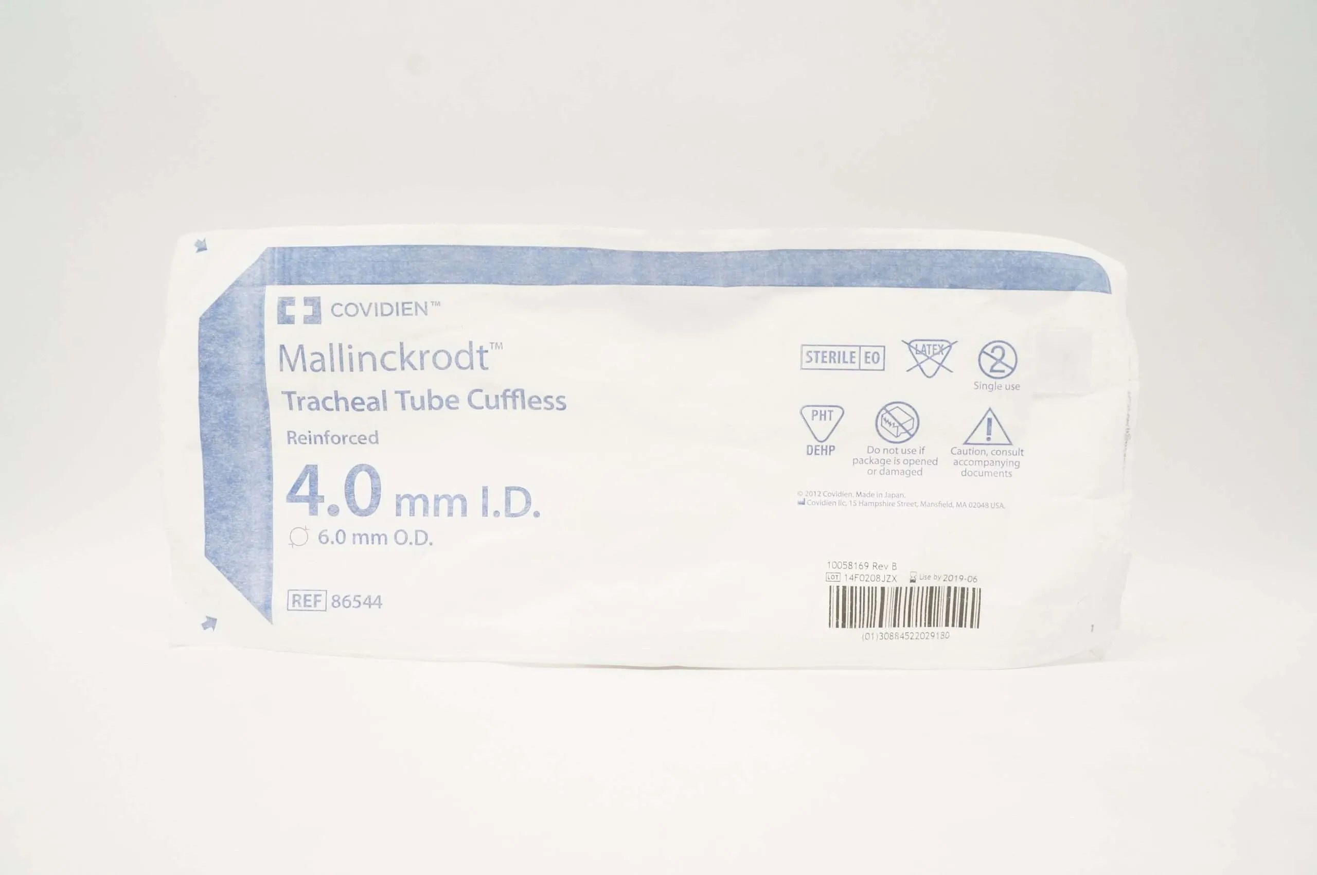 Covidien (86544) - SHILEY ORAL/NASAL TRACHEAL TUBE CUFFED - 6.5 MM ID - BX 5 - EXP 10/1/29 - OVERSTOCK