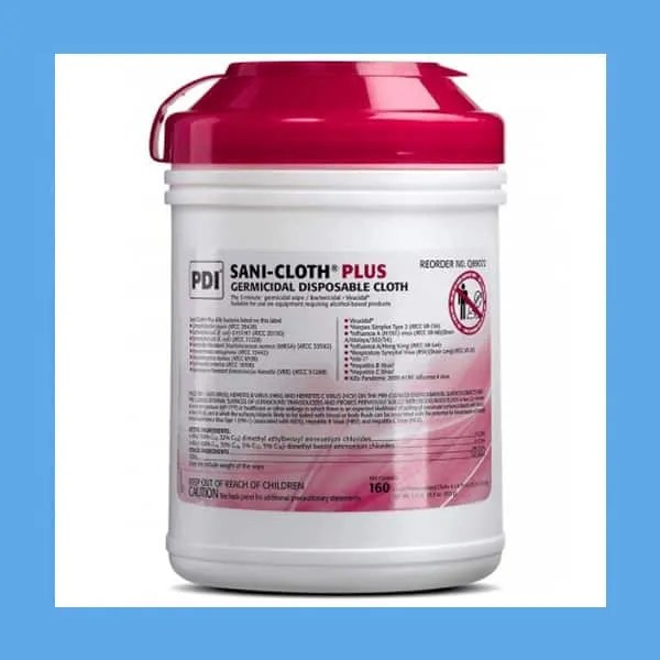 PDI Sani-Cloth Plus Disinfectant Wipes, 160/Tub
