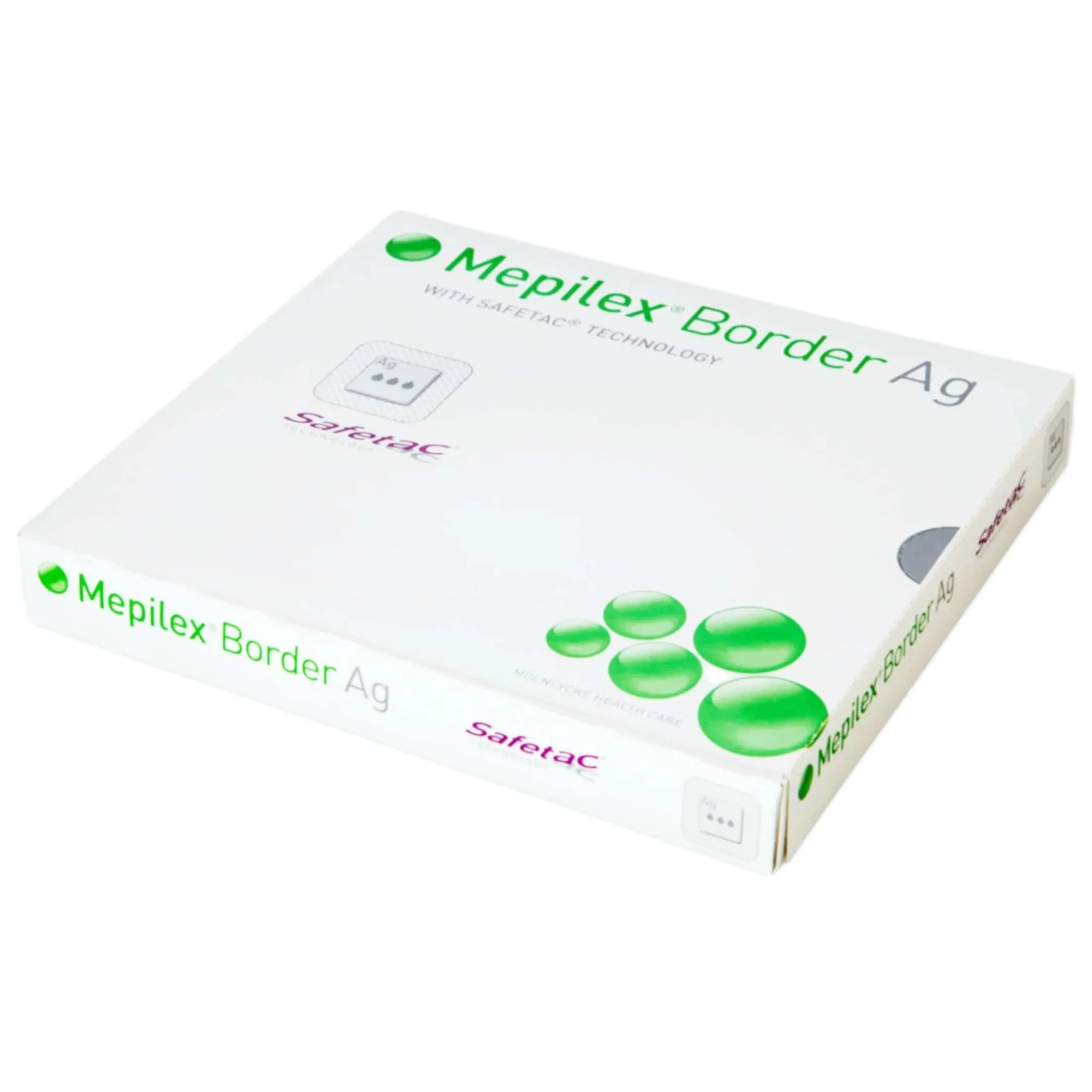 Molnlycke Mepilex Silver Foam Dressing Border Ag, 3 x 3 in, Square, Sterile