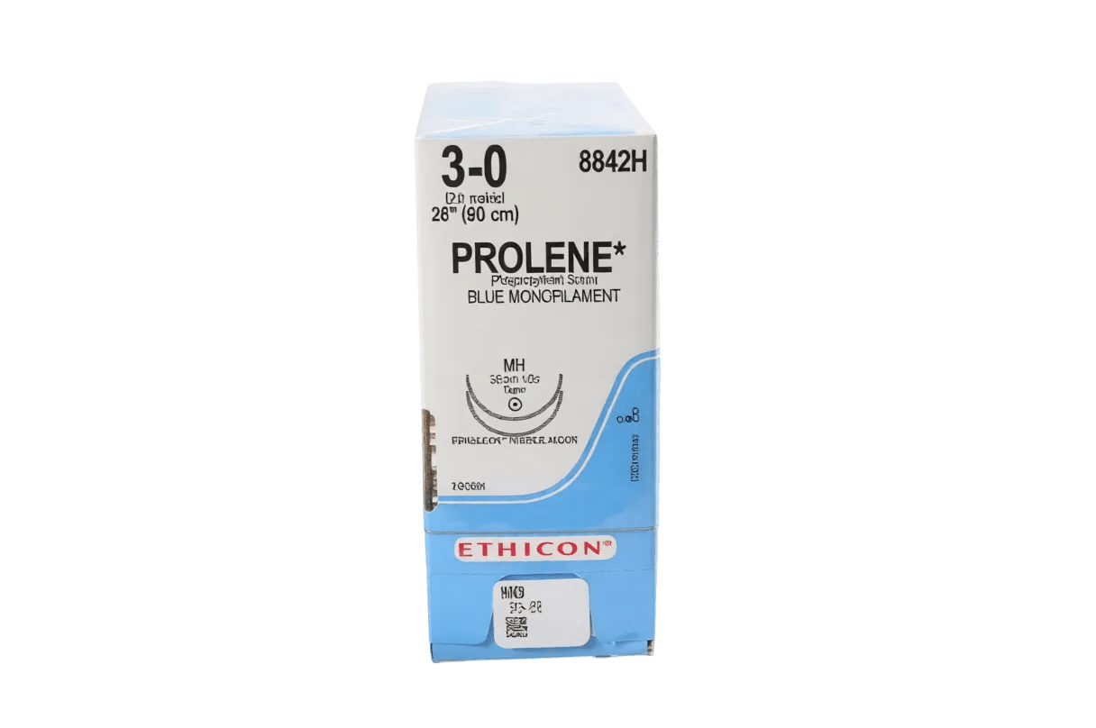 Ethicon (8862H) - Nonabsorbable Suture with Needle Prolene™ Polypropylene BB 3/8 Circle Taper Point Needle Size 3-0 Monofilament - BX 36 - EXP 2/28/30 - OVERSTOCK