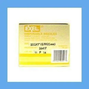 Exel Hypodermic Needle, 20G x 1 in
