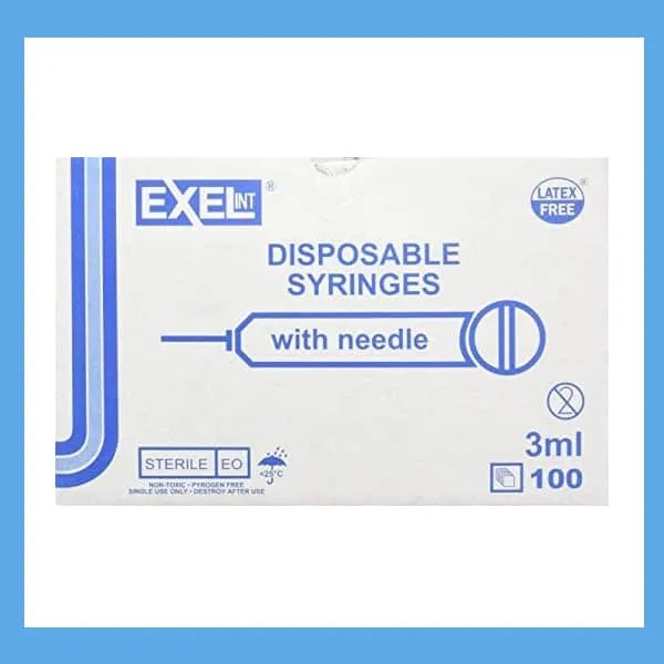 Exel Syringe with Needle Combo, 3 mL, 20G x 1-1/2 in