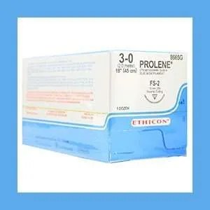 Ethicon Prolene Polypropylene Sutures, Blue Monofilament, 18 in
