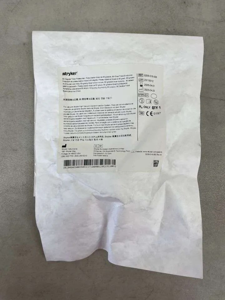 Stryker (0206-516-000) 90 DEGREE TIBIAL PRESSURIZER - BX 6 - EXP 10/1/27 - OVERSTOCK