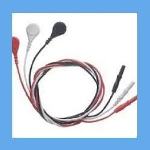 ECG Lead Wire, 3 Safety Color-Coded Connectors, 18 in