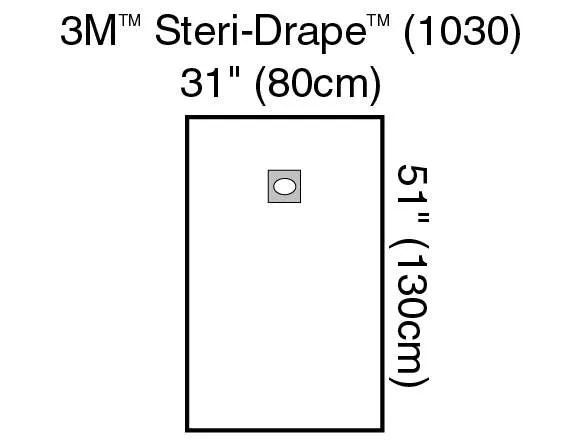 3M Steri-Drape EENT Aperture Drape, 31 W x 51 L in, Sterile, Case of 40