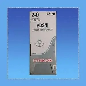 Ethicon PDS II Suture, Violet, 2-0, 27 in, SH, 36/Box