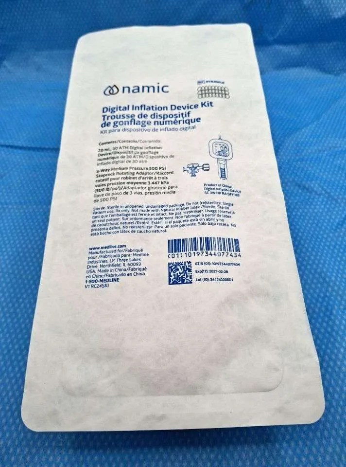 Medline Namic Digital Inflation Device Kit, Box of 5