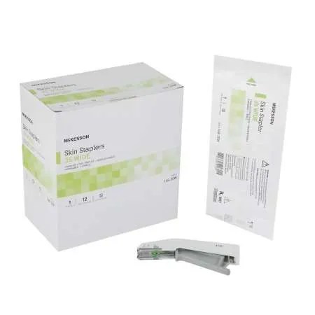 McKesson Skin Stapler, 35 Wide, Stainless Steel Staples, Squeeze Handles, Disposable, Sterile, Each
