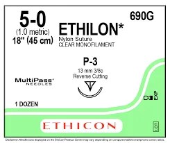 Ethicon (690G) - ETHILON - SIZE 5-0 - 18 INCH - BX 12 - EXP 6/30/29 - OVERSTOCK