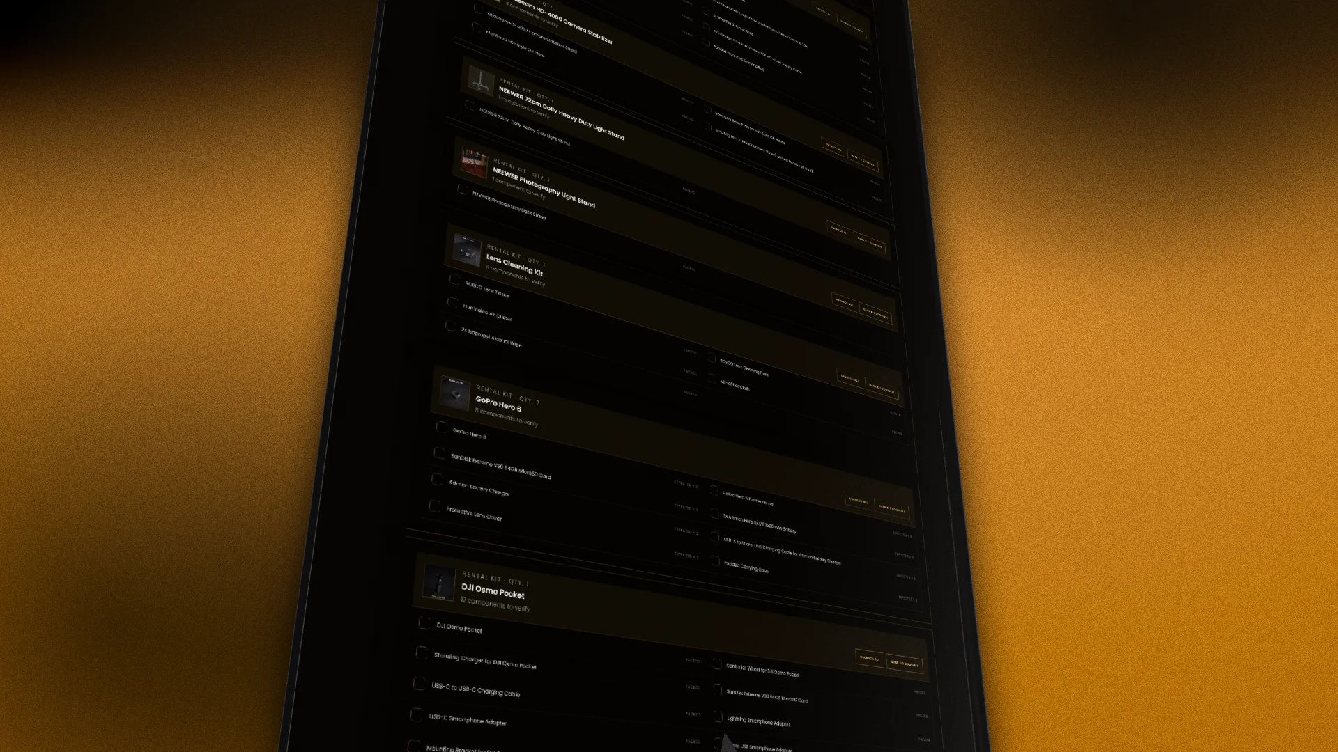 Screenshot of the Return Checklist page on the Kastle Rentals Renter Dashboard