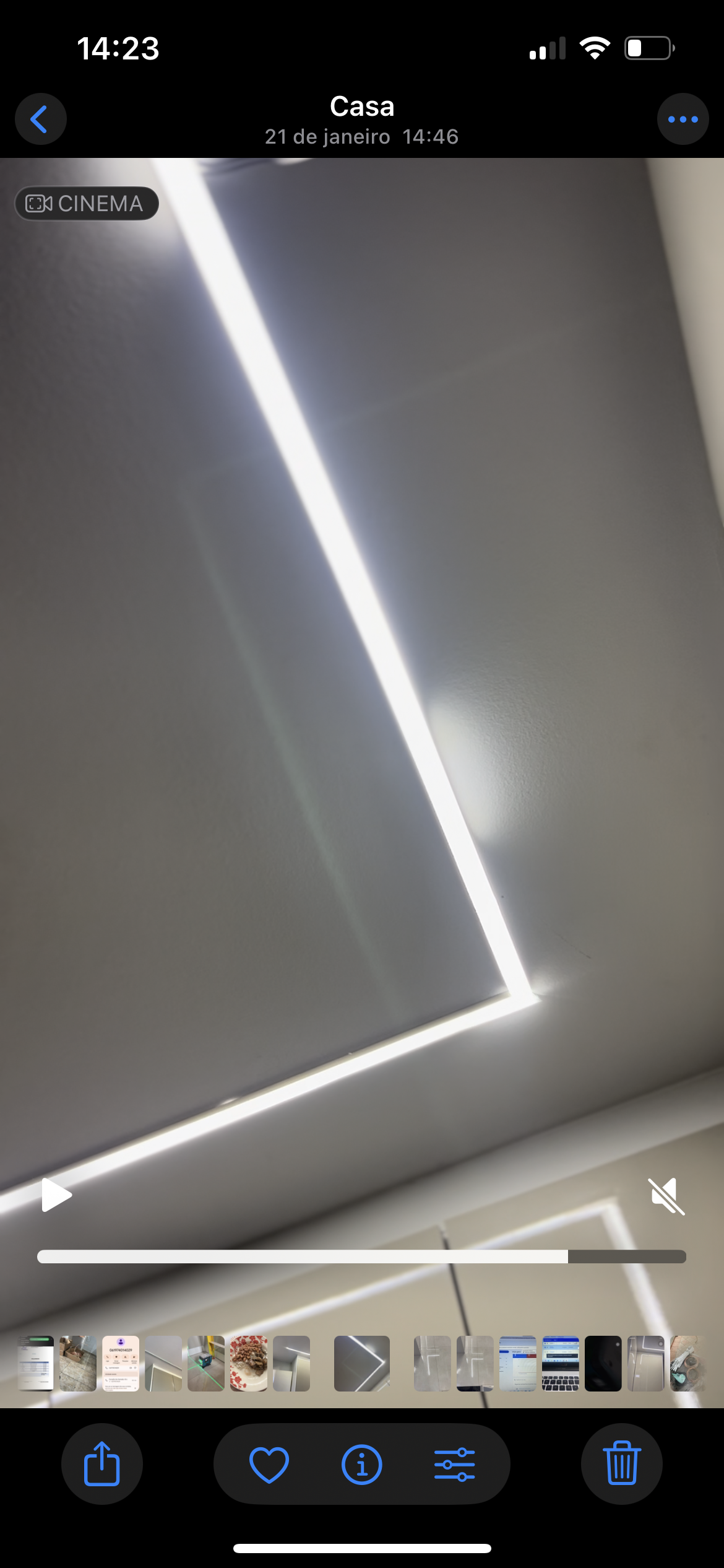 Instalação de perfil de led e tomadas