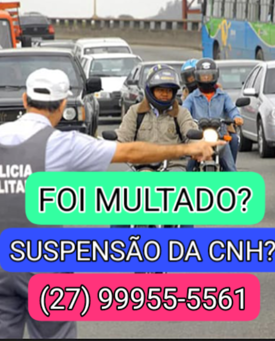 Recurso de multa e suspensão da CNH
