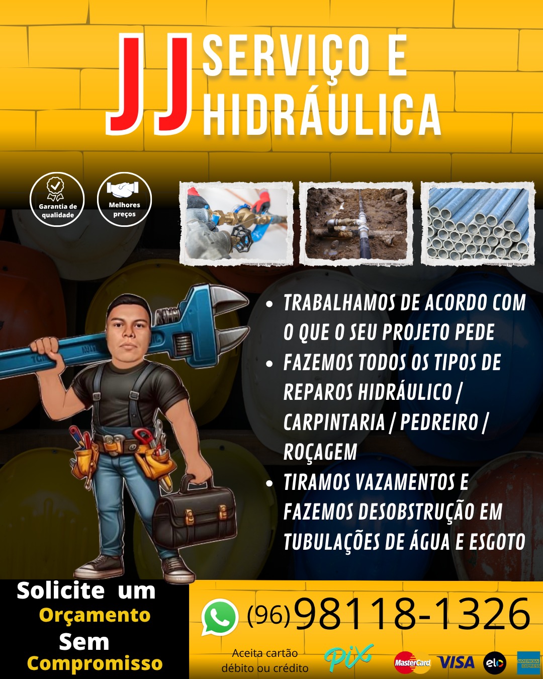 Reparos hidráulicos e caça vazamentos
