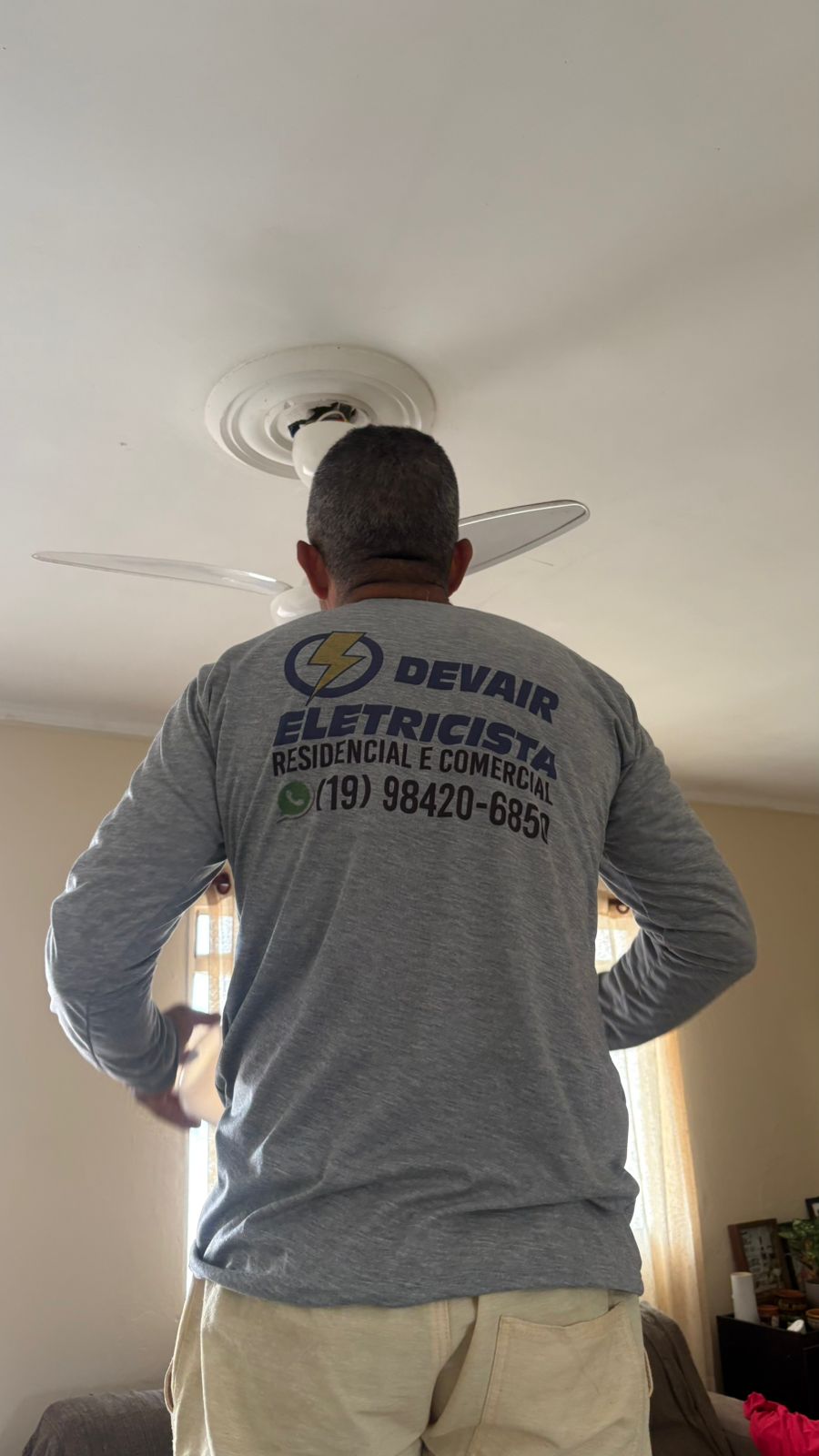 Instalação de ventilador