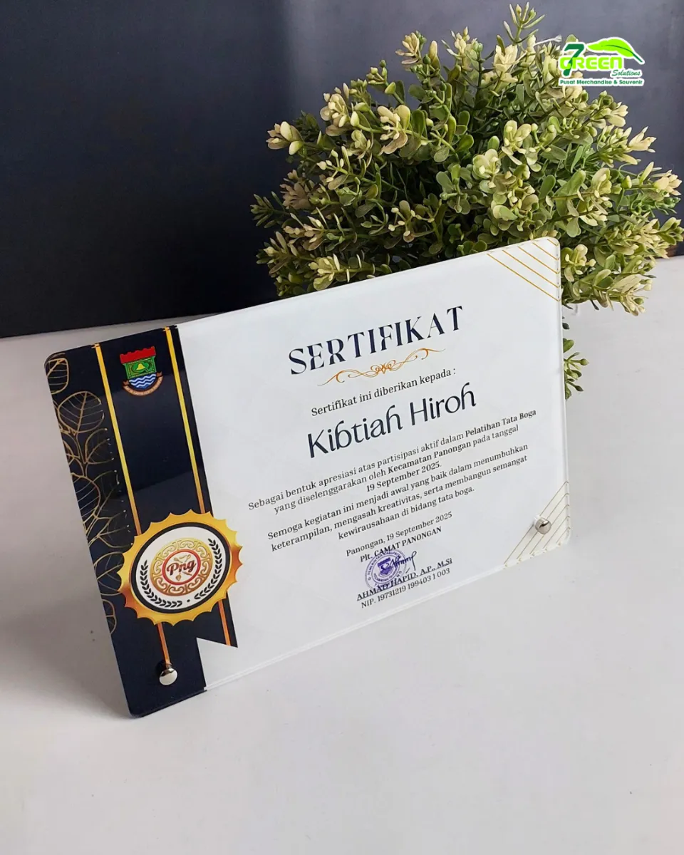 Sertifikat Akrilik