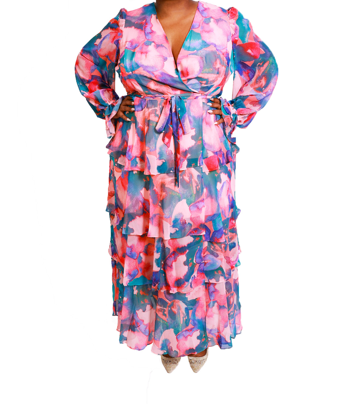 Hutch - Bardot wrap maxi dress 
