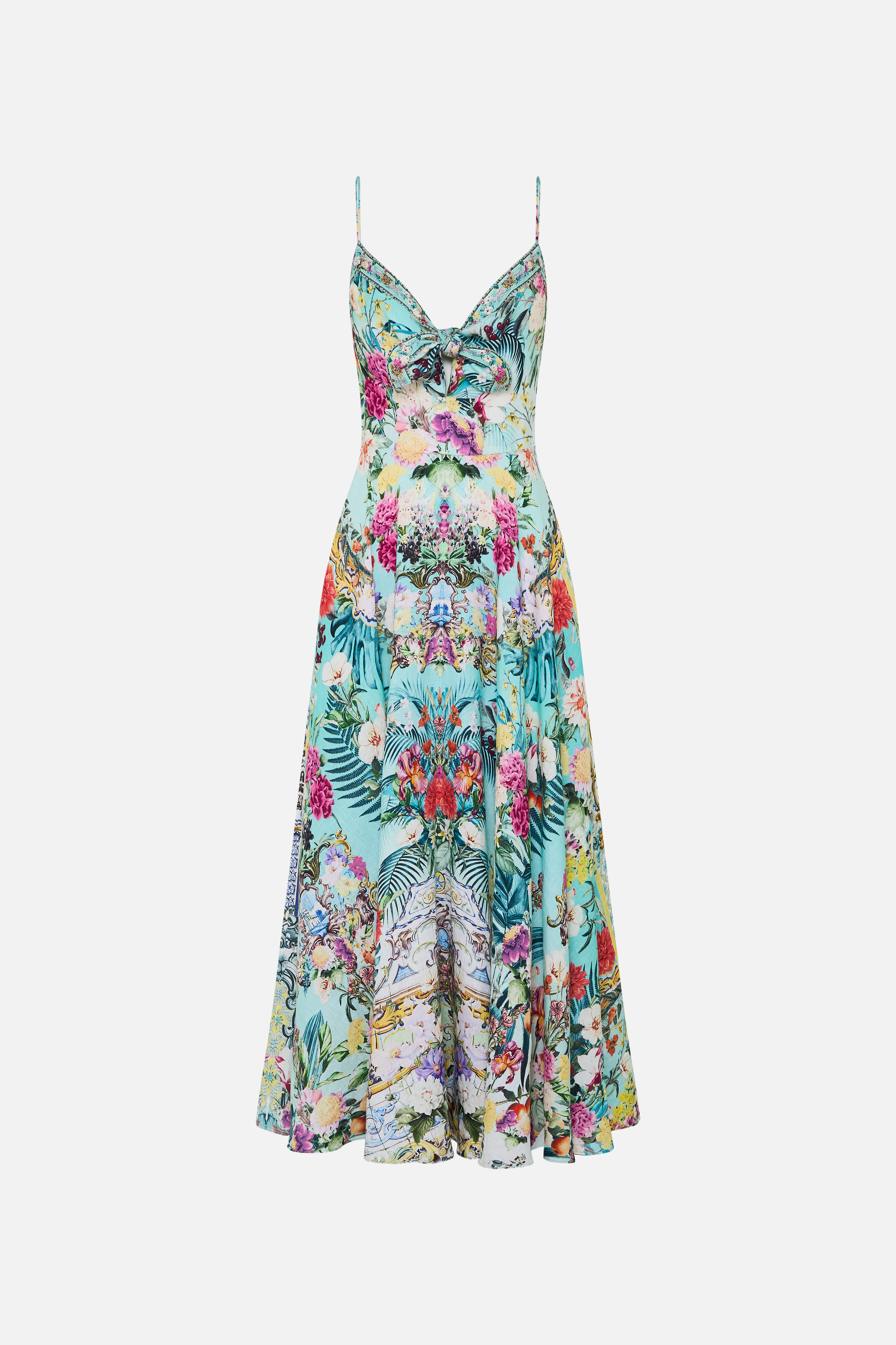 Cam_LONG DRESS WITH TIE FRONT