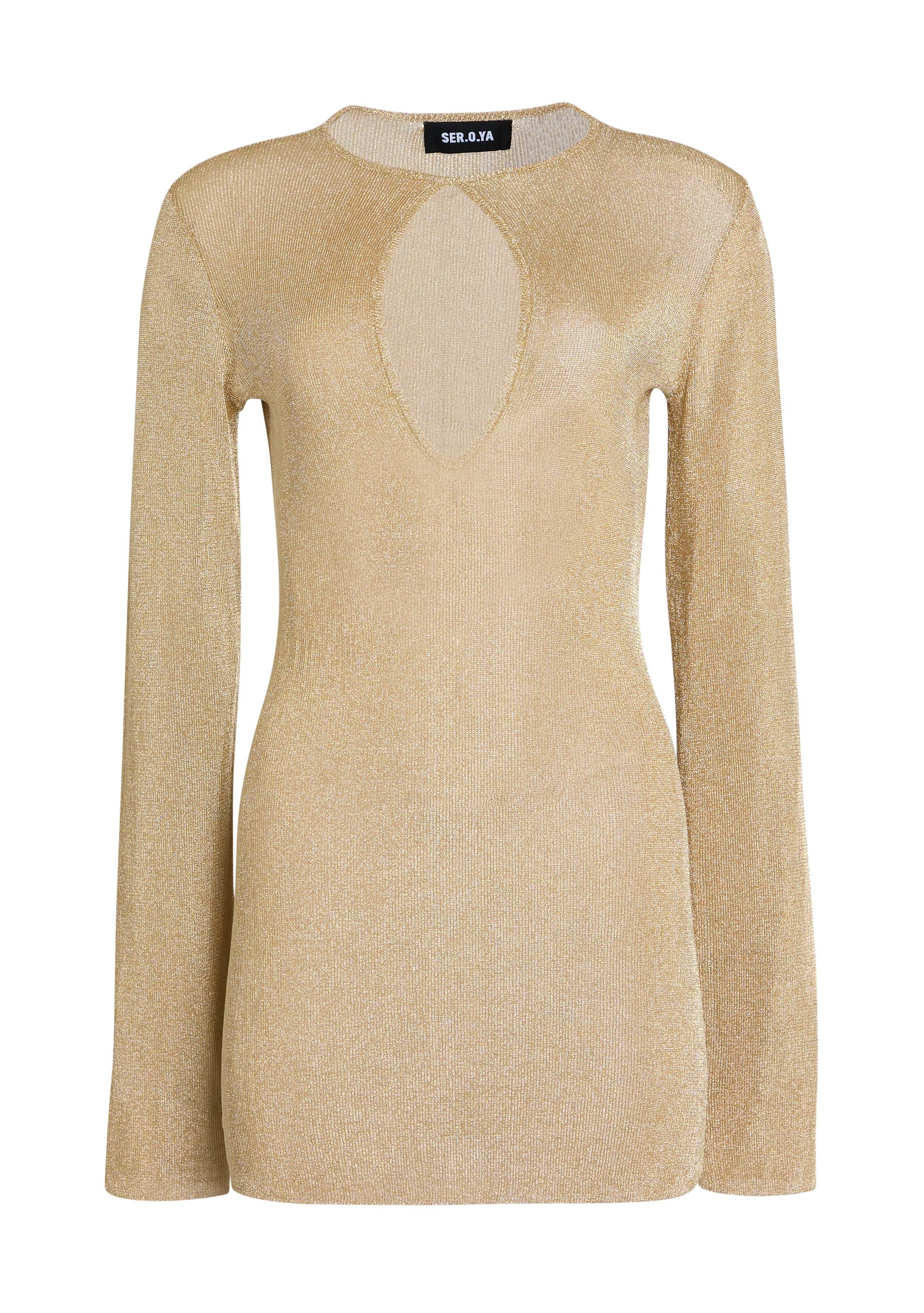 SER.O.YA - Emeri Metallic Knit Mini Dress 