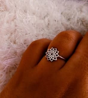 Anillo de plata mandala