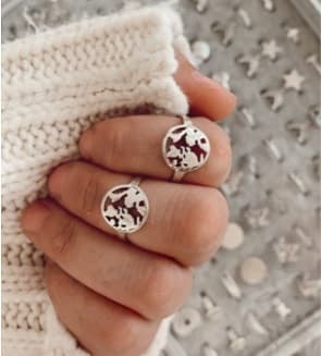 Anillo de plata con forma mundi