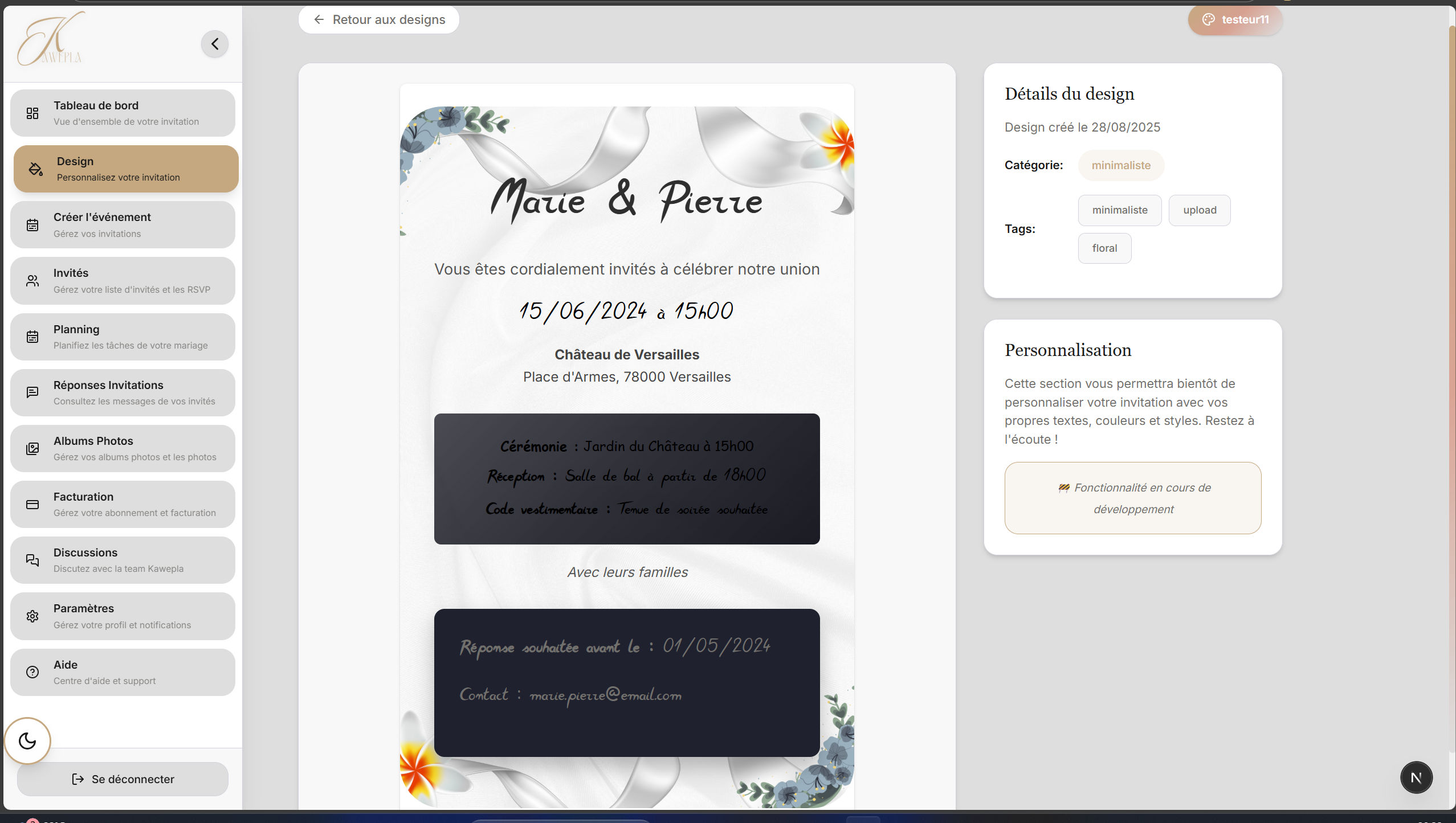 Kawepla - Plateforme de Wedding Planning