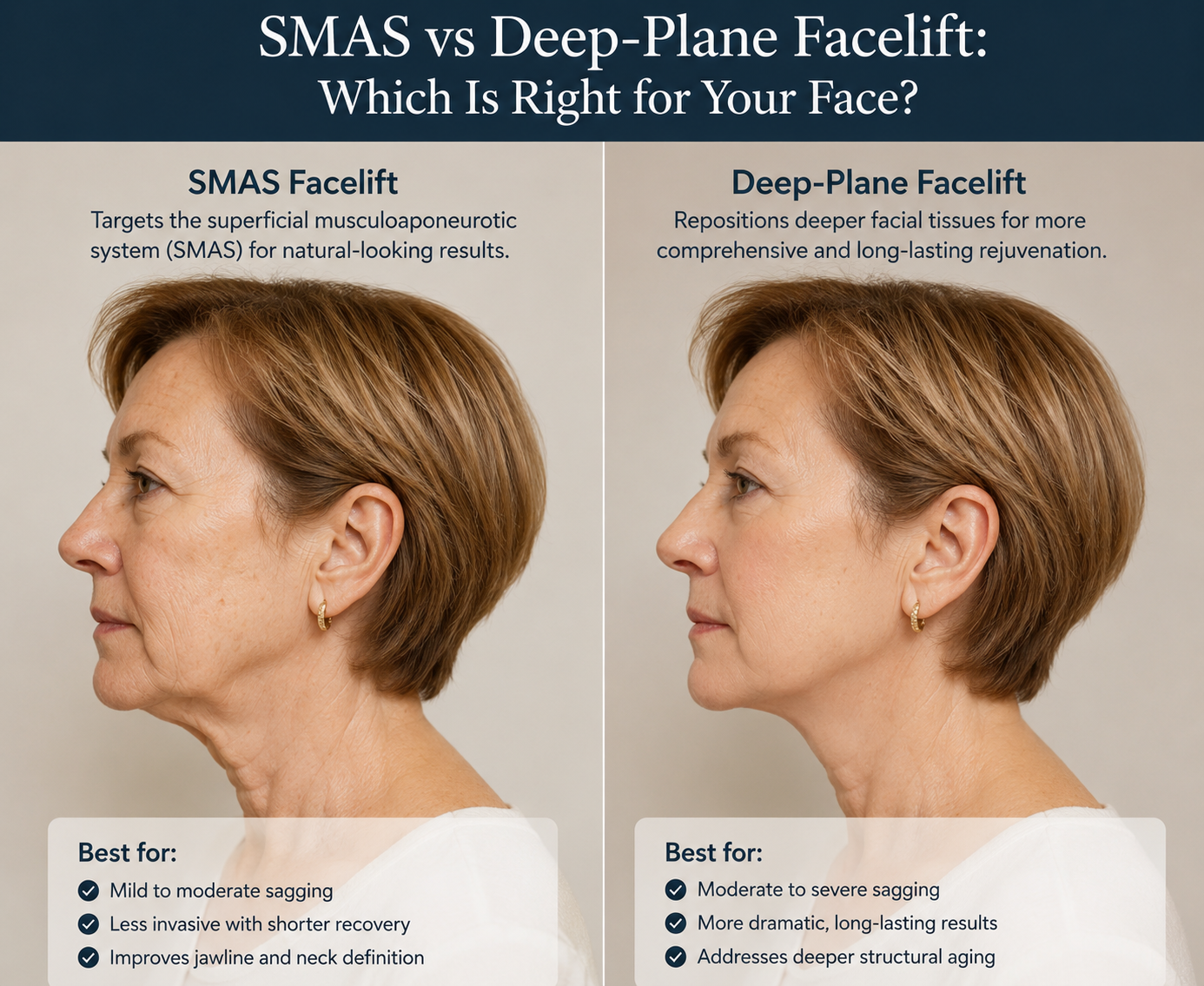 Surgeon marking facial anatomy on a patient before facelift surgery in a London clinic