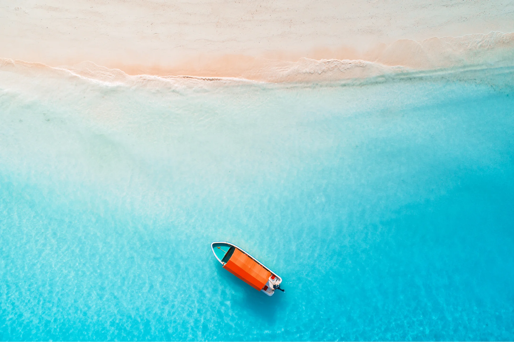 boat aerial view Zanzibar