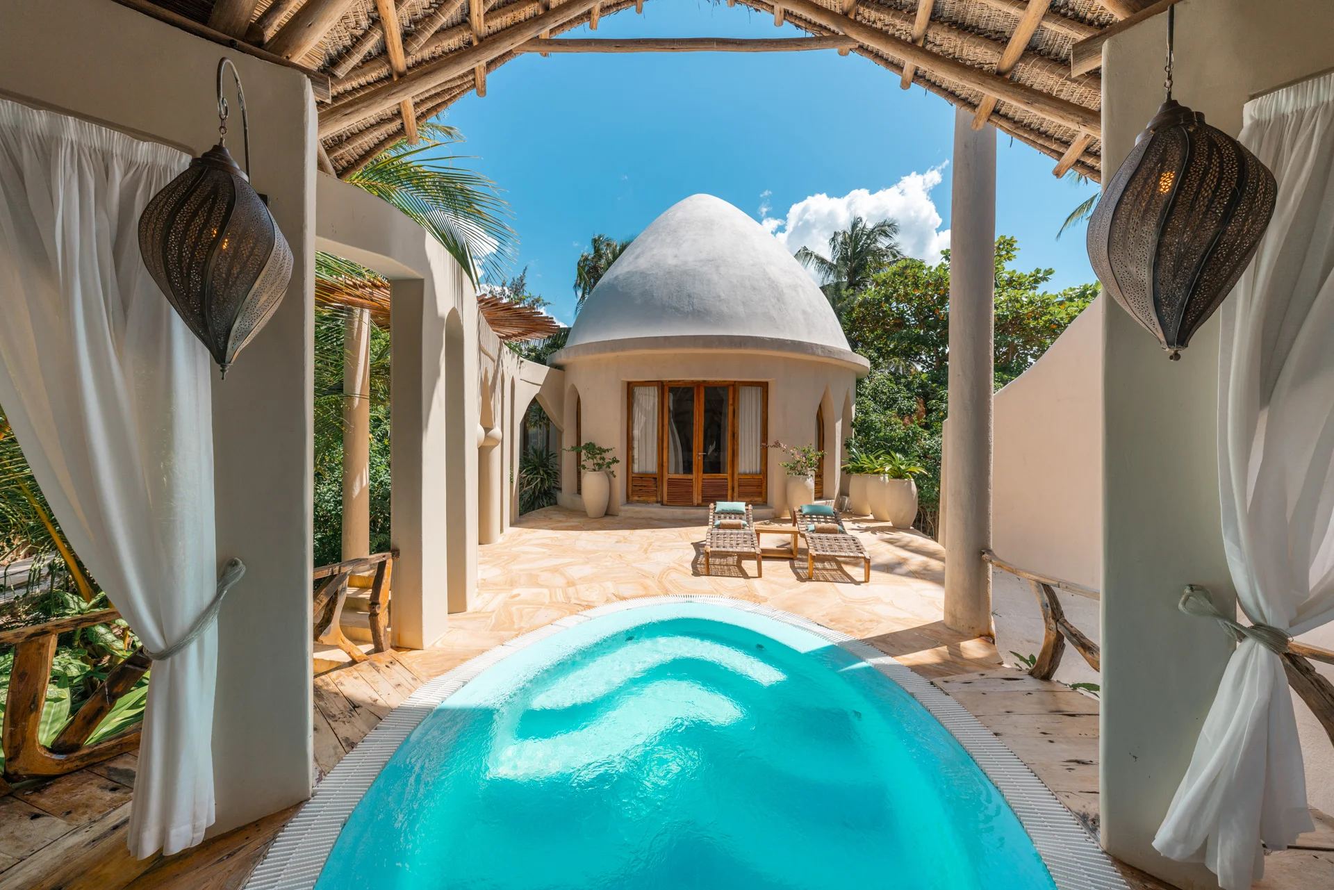Private pool villa exterior