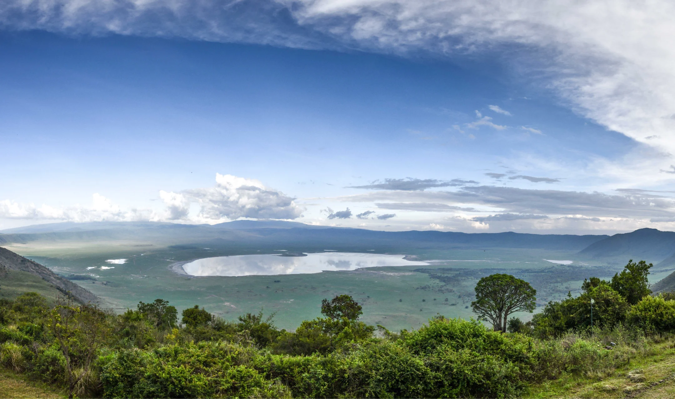 Lake inside Ngorongoro Crater