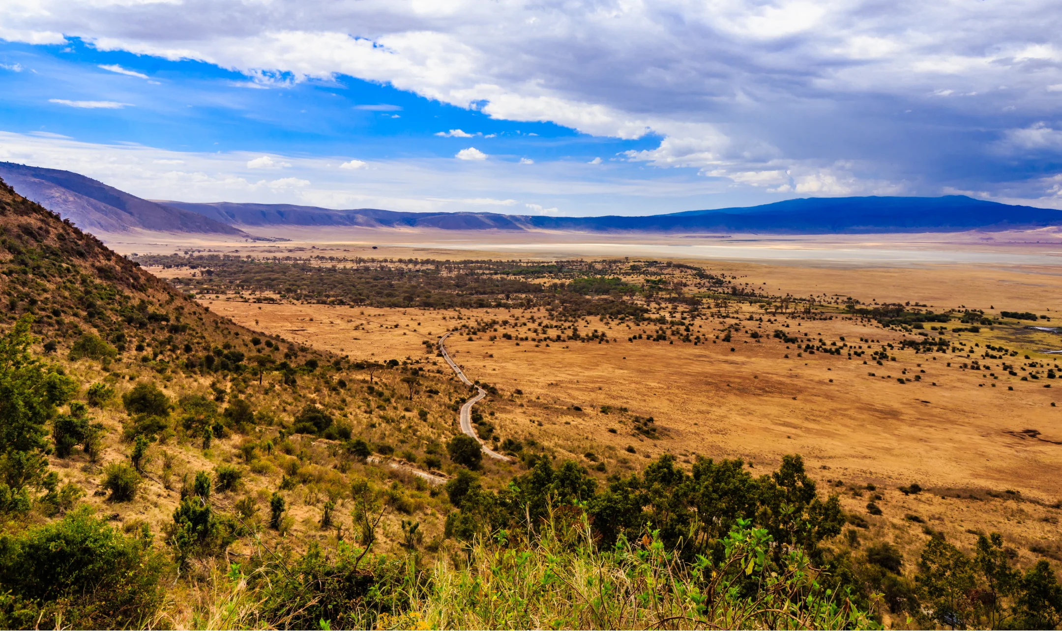 Ngorongoro Crater landscape view