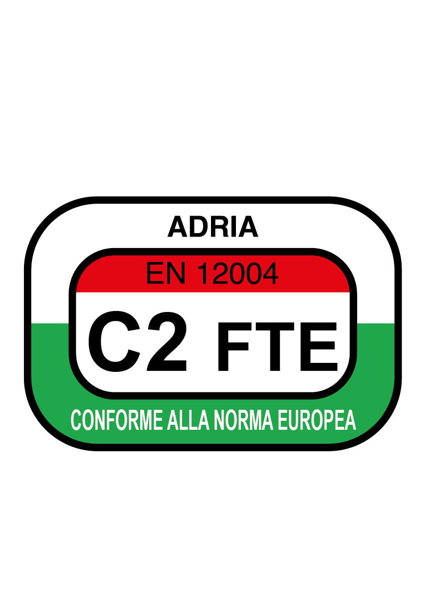 Logo ADRIA. Entspricht der europäischen Norm.