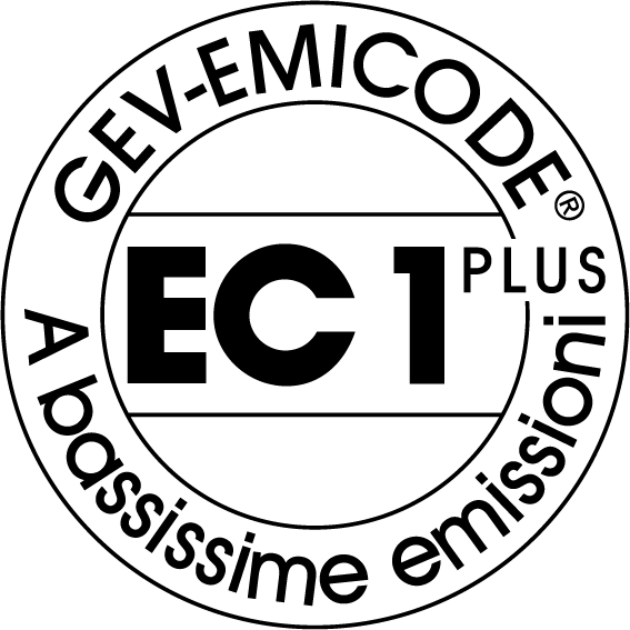 Logo GEV-EMICODE® EC1PLUS che indica un prodotto a bassissime emissioni (A bassissime emissioni).