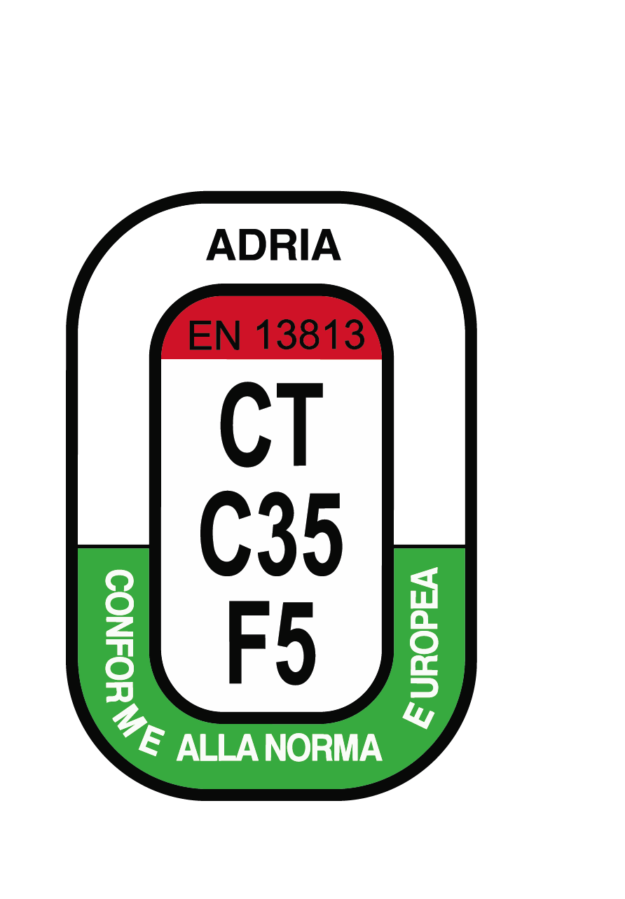 European conformity label EN 13813.