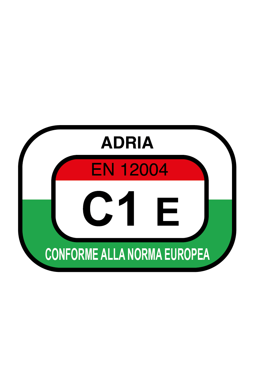Adesivo di classificazione emissioni mobili ADRIA.
