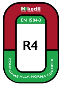 Logo del marchio K KEDIL con la dicitura EN 1504-3 R4.