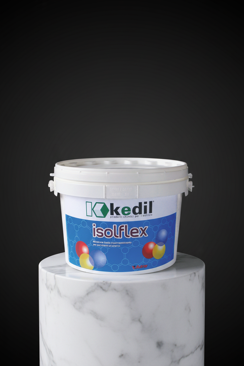 Un barattolo di Kedil isolflex seduto su un piedistallo di marmo.