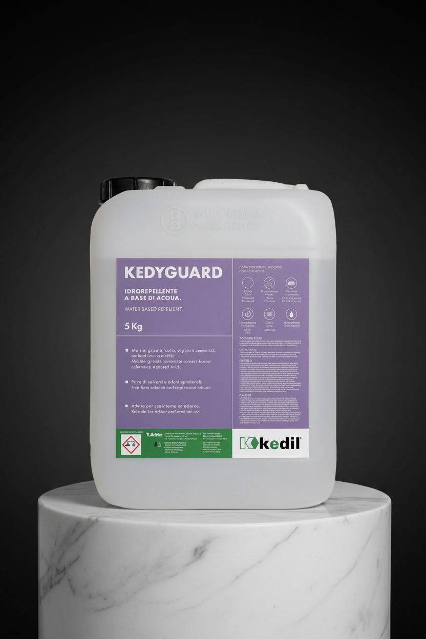 KEDYGUARD Idrorepellente a base d'acqua 5 Kg. Protezione per marmo, granito e cemento, senza solventi né odori.