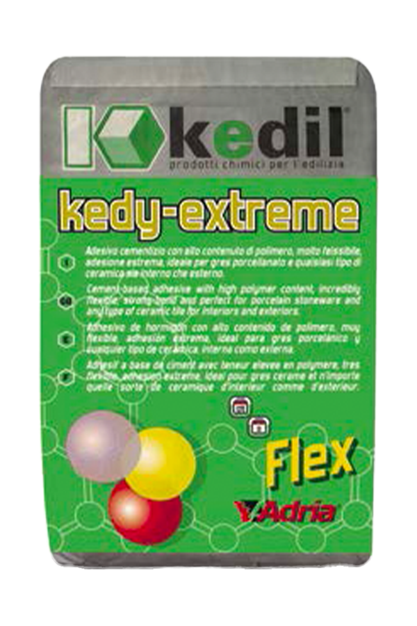 Ein Sack Kedy-extreme Flex Fliesenkleber, Marke KEDIL.