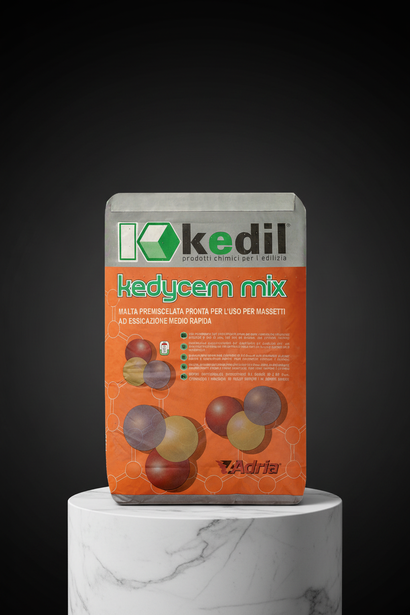 A bag of Kedil premixed mortar, a chemical product for construction.
