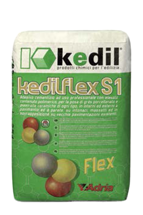 Kedilflex S1, professioneller Zementkleber von Kedil für das Baugewerbe.
