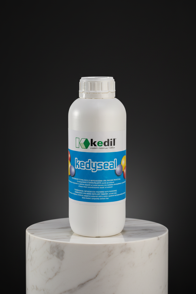 Flasche Kkedil Kedyseal auf einem Marmorsockel.