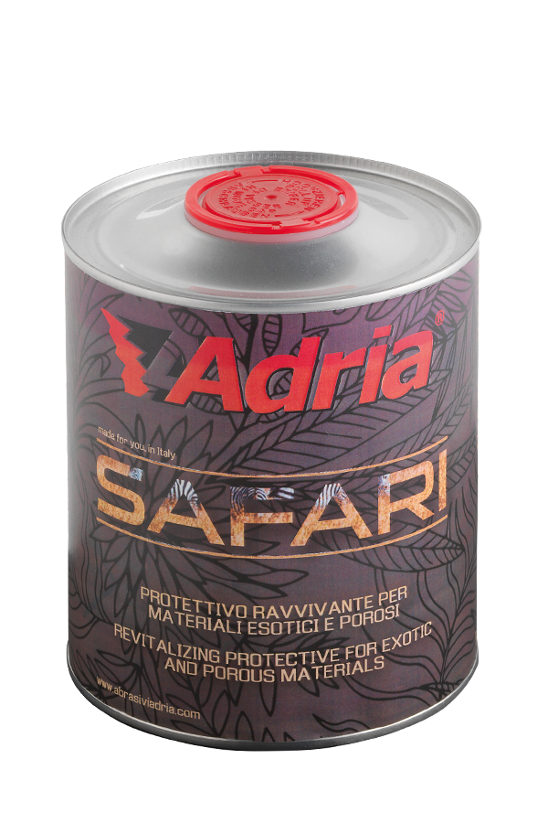 Adria Safari: Revitalizing protector for exotic and porous materials, made for you in Italy.