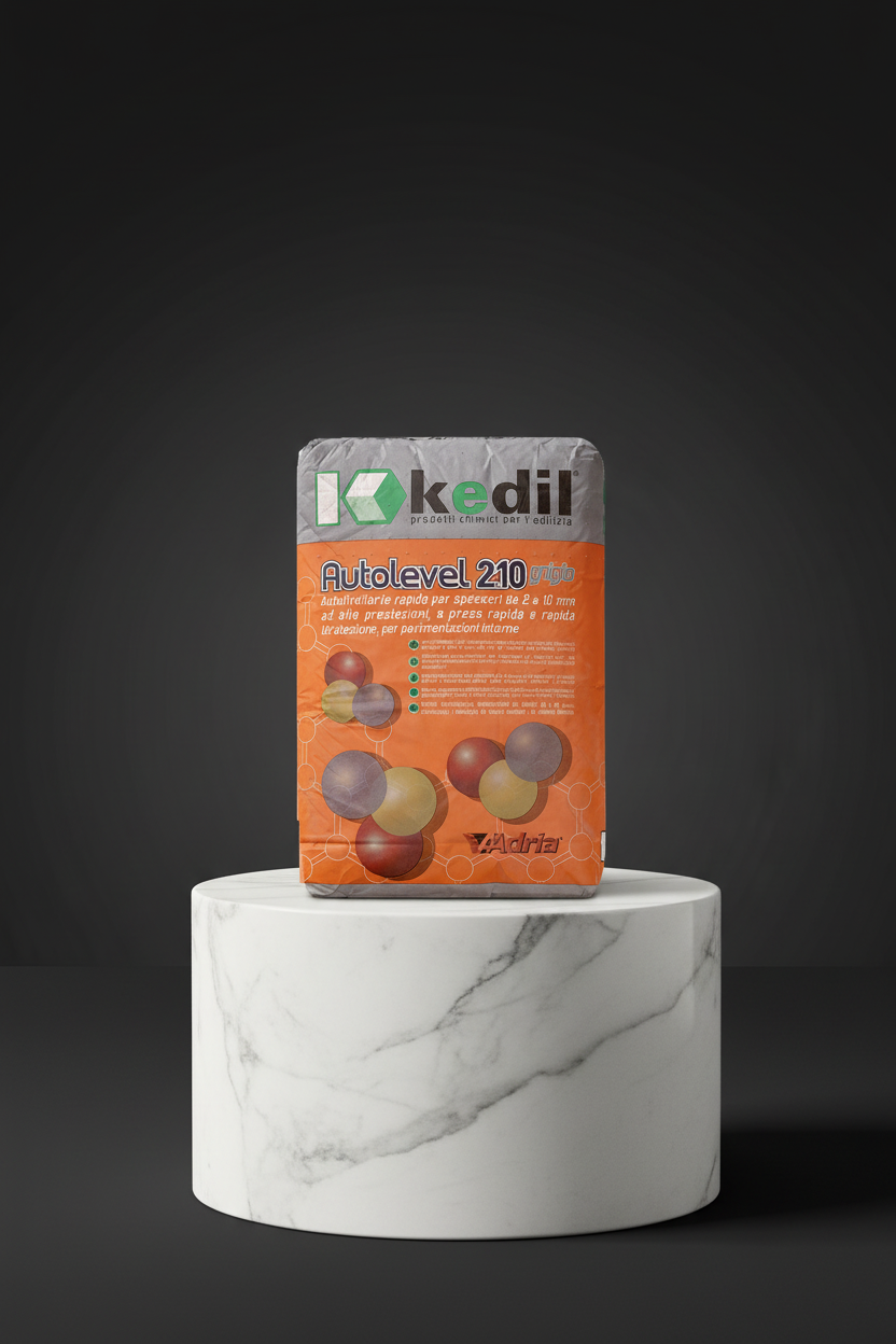 Sack Kedil-Nivelliermasse auf Marmorsockel.